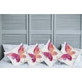thumbnail image 6 of Ambesonne Pink Throw Pillow Cover 4 Pack, Butterfly with Wings, 20", Fuchsia Salmon and Pink, 6 of 6