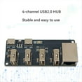 thumbnail image 4 of Module Hub USB vers Ethernet RJ45 4 Canaux Extensible USB2.0 avec Pilote de Carte Réseau Plug and Play, 1 * Module Hub, Noir, 4 of 6