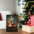 thumbnail image 1 of Bola de nieve navideña con caja musical, escena de Natividad iluminada, adorno de escritorio, decoración navideña para oficina, fiestas, hogar y libro, 1 of 8