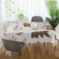 thumbnail image 3 of Yayeee Tablecloths 54" x 54" Rectangle Wrinkle Resistant Party Table Cover, Light Gray Bears, 3 of 8
