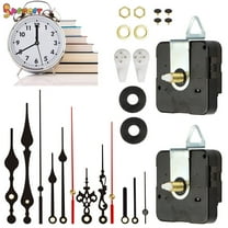 Spencer 2 Pair Hands Quartz Clock Movement Mechanism Battery Operated DIY Wall Clock High Torque Long Shaft Clock Movement Repair Parts Replacement Kit (Shaft Length 0.71 Inch/ 18 mm)