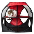 thumbnail image 4 of Pet Life ® 'Kitty-Play' Collapsible Travel Interactive Kitty Cat Tree Maze House Lounger Tunnel Lounge, 4 of 8