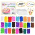 thumbnail image 2 of Kit de recarga de bandas elásticas INSCRAFT Loom Bands 12750 piezas con Acc, 2 of 7