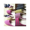 thumbnail image 4 of Unisex Women Men Warm Slippers Winter Outdoor Indoors Anti-Slip Striped Memory Foam Cotton House Shoes 37-45, 4 of 5