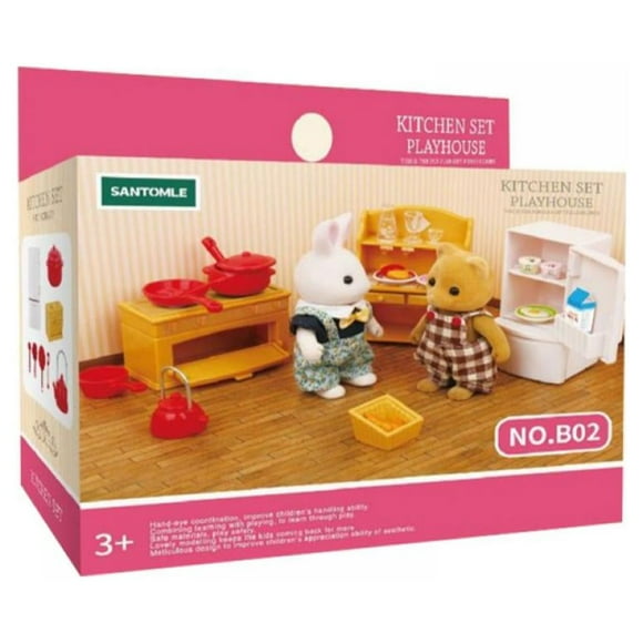 Ensemble de Chambre Kozy de Luxe MELLCO Calico Critters, Maison d'Animaux de Mode, Ensemble de Jeu, Lit, Meubles et Accessoires Inclus