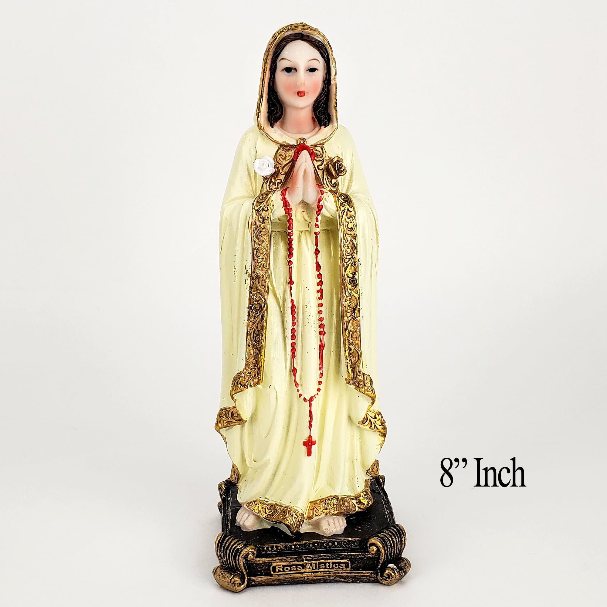 Statue Rosa Mystica Mary Catholic Religious Figurine Mystical Rose ...