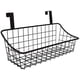 thumbnail image 1 of Cesta con cesto de rejilla, cesta detrás de la puerta o en la barandilla, encima de la puerta del armario, color negro, 1 of 4