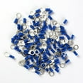 thumbnail image 2 of 100 Pcs Blue 16-14 Gauge Vinyl Wire Ring Terminals Connectors (# 5/16"), 2 of 2