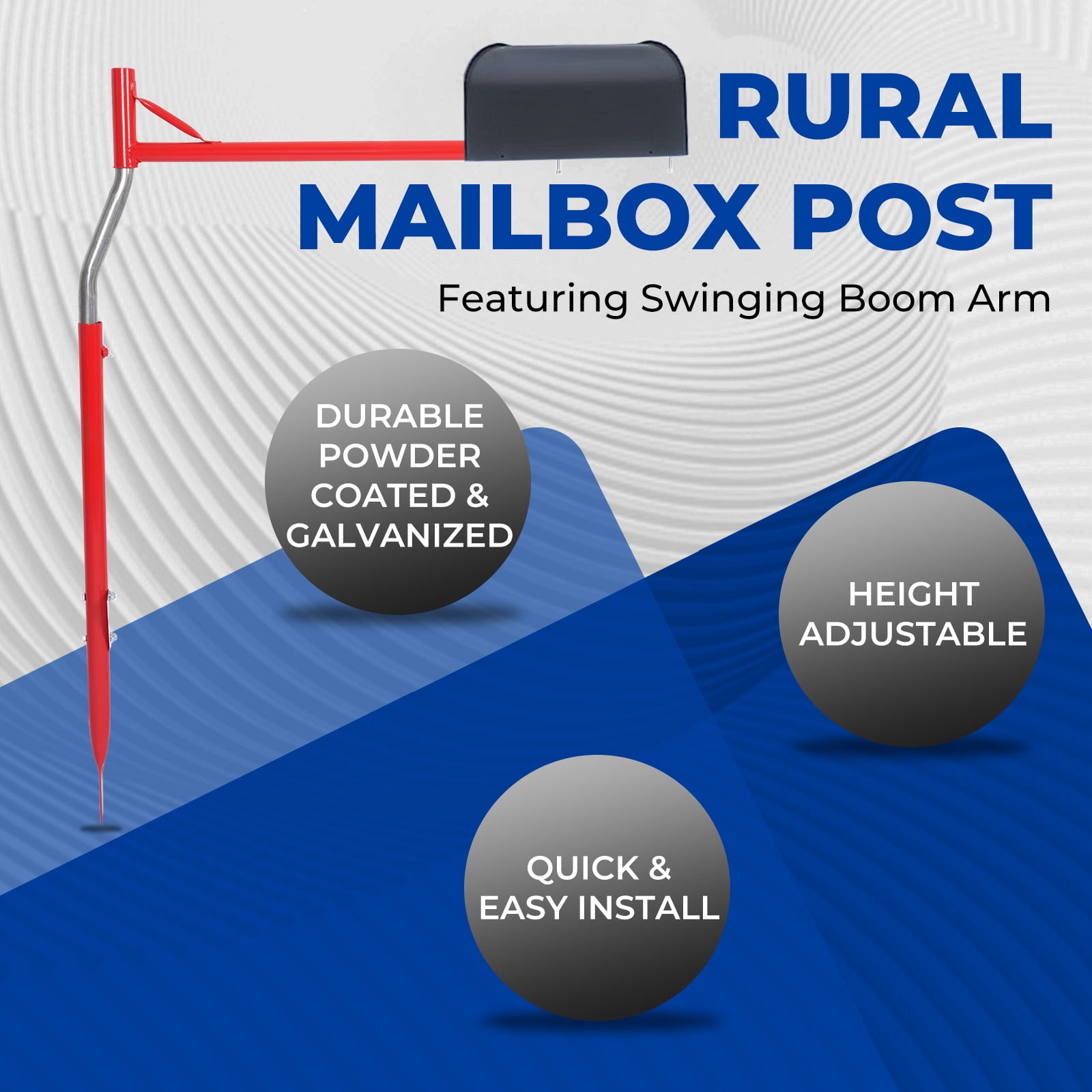 Kojem Mailbox Support Ideal for All Locations, Both Rural and Residential Galvanized Steel Mailbox Post