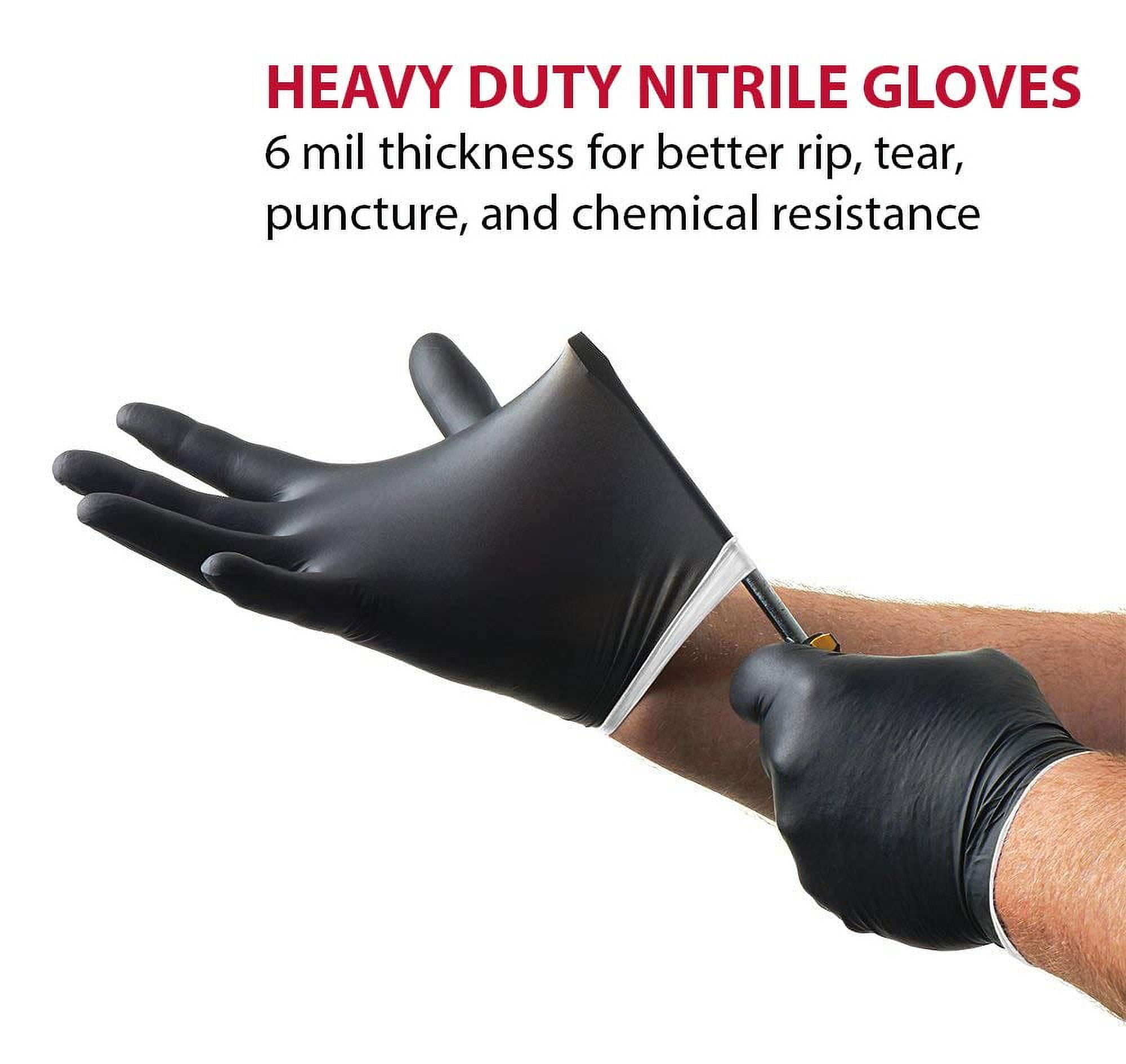 Venom Steel Premium Industrial Nitrile Gloves Black One Size Fits