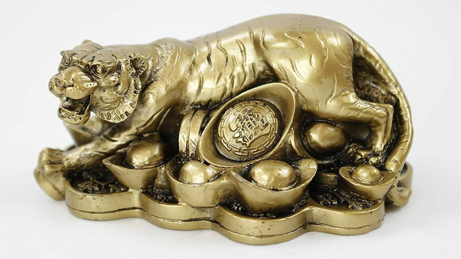 Feng Shui Statue Golden Ox Finding Hidden Wealth Sculpture Home Office Decor W4374