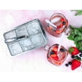 thumbnail image 4 of Ecozoi Stainless Steel Ice Cube Trays with Easy Release, 2 Pack, 12 Large Cubes, 4 of 8