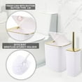 thumbnail image 6 of 26PC Bathroom Set - Gorgeous White Bathroom Set, Bathroom Accessories Set, Pink Shower Curtain Set with Bathtub Mats for Shower Tub, 6 of 14