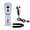 White+Black, variant on Luxmo 2in1 Built in Motion Plus Remote Controller Nunchuck Set Fo Wii&Wii U Video Games Console