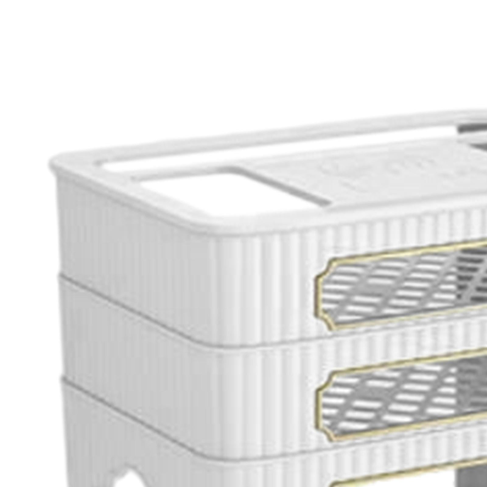 Fiocias Router Storage Box Cable Management Box Space Saving Wire Cable Storage Case for White 3 Tier