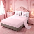 thumbnail image 3 of meiyoeat Cute Coquette Bow 7 Pieces Bedding Comforter Set For Girls,Pink Initial Latter B Full Bedding Set For Kids,pink Reversible, 3 of 7