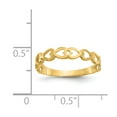 thumbnail image 3 of 14K Yellow Gold Ring Band Themed Heart, Size 5, 3 of 5