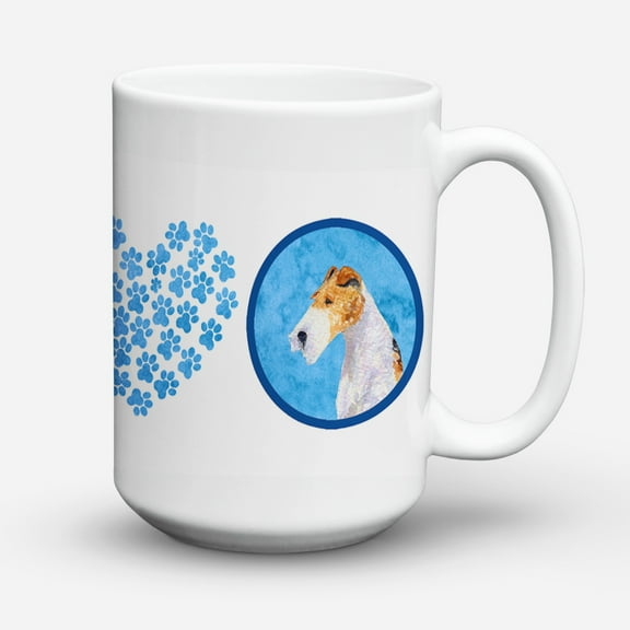 Blue Wire Fox Terrier Coffee Mug 15 oz