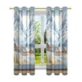 thumbnail image 7 of Yayeee Window Curtains Light Filtering 63"x42" Grommet Panel Pair Home Living Room Decor, Winter Mountain, 7 of 7
