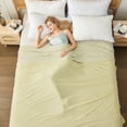 thumbnail image 5 of JOOJA Cooling Blanket Cool to Touch Throw for Hot Flashes, Throw Size 50*70", Beige Stripe, 5 of 9