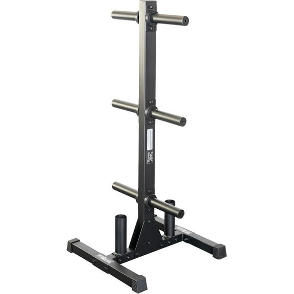 Body-Solid (BFWT10B) Weight Tree Rack for Olympic Plates - Bumper Plate Storage, Weight Plate Holder