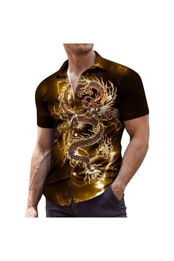 Polo Shirts for Men Long Sleeved Tops Mens Tops Loose Fit Long Sleeve Shirts for Men Dressy T Sleeve Scrub T Shirt Short Trendy Shirt Tunic Y Workout Clothe Gold 2XL