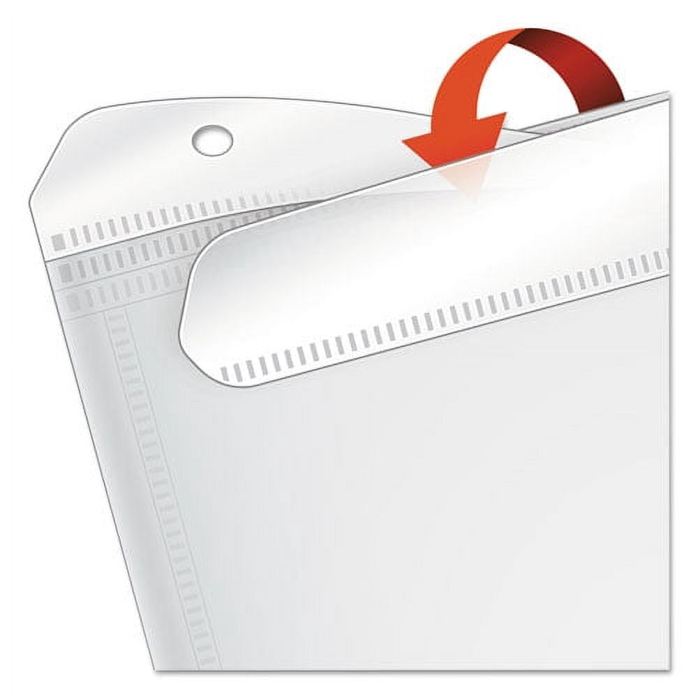 Expanding Zipper Binder Pocket, 8.5 x 11, Assorted Colors, 5/Pack | Bundle of 10 Packs