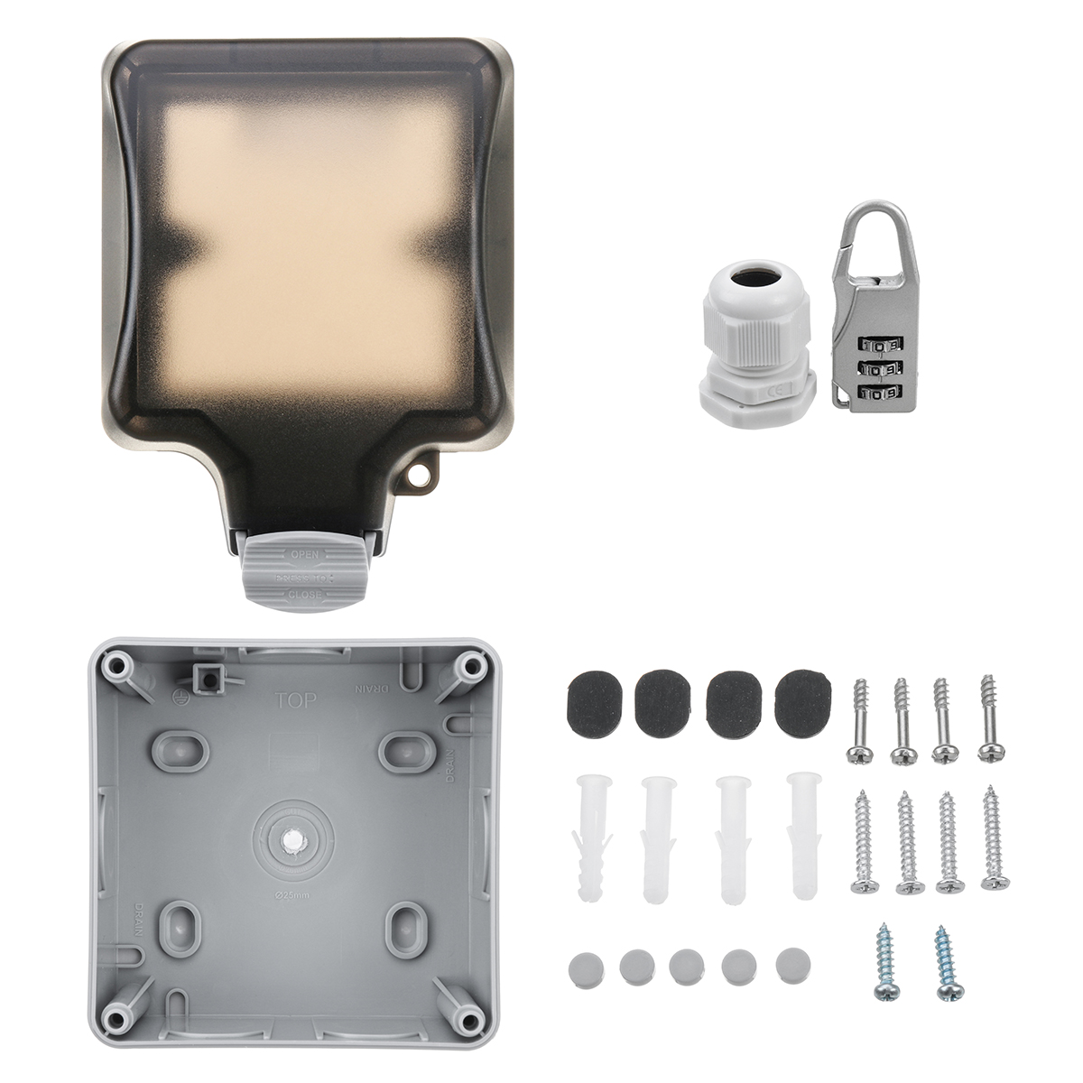 Electric Outdoor Plug Box Cover Safety Socket Protector Box Splash