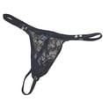 thumbnail image 4 of Intimates Men's Lace Mesh Pouch G-string Thong T-back Lingerie Brief Panty One Size, 4 of 5