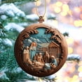 thumbnail image 3 of KCEHTA Nativity Christmas Ornaments, Nativity Ornaments for Christmas Tree, Nativity Scene Ornaments, Christian Christmas Ornaments, Acrylic Flat Christmas Tree Hanging Ornaments, 3 of 6
