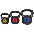thumbnail image 2 of ZenSports Kettlebell Exercise Equipment - 3 Piece Weight Set W Storage Rack 2 of 13