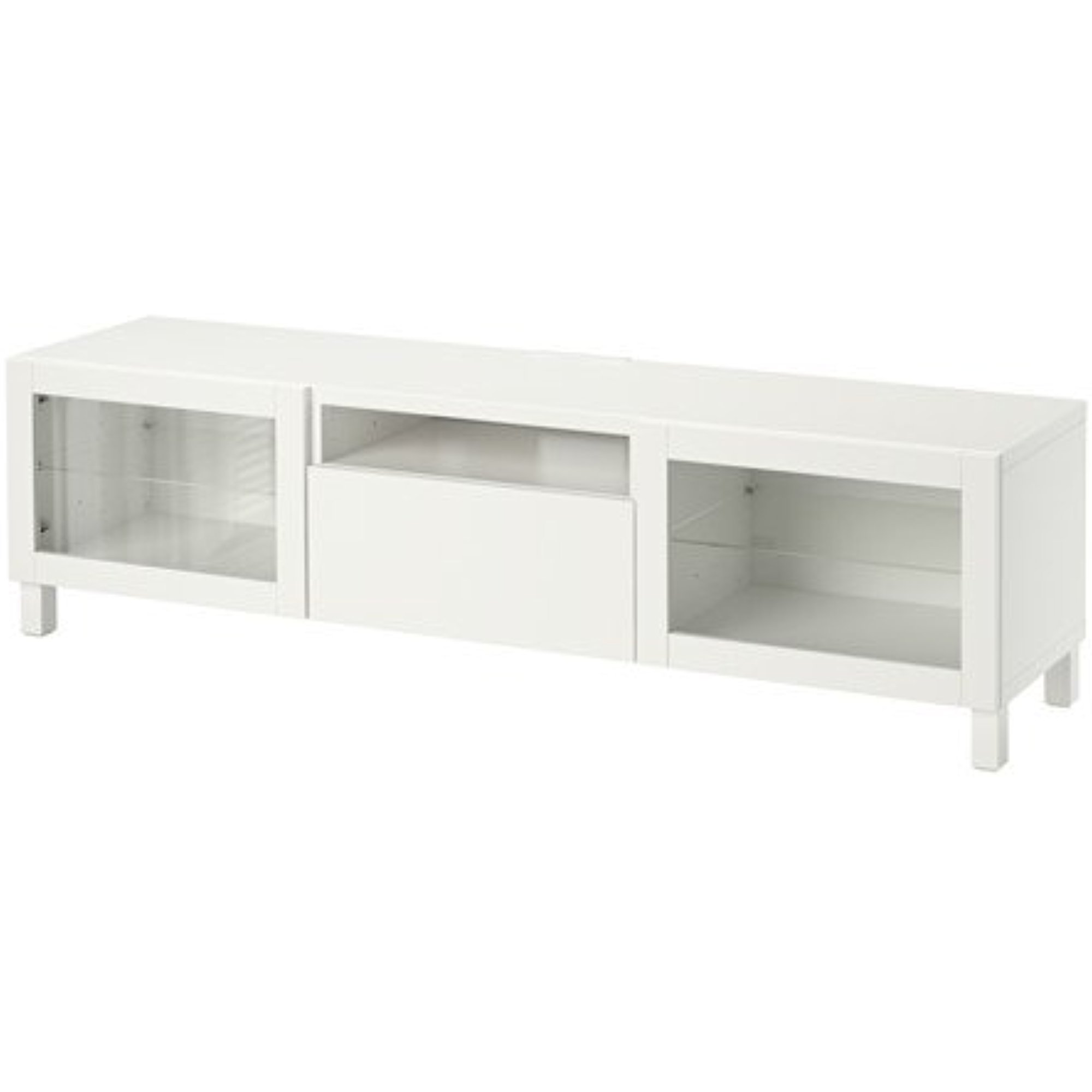 Ikea TV unit, Lappviken, Sindvik white clear glass 6202.202017.2210
