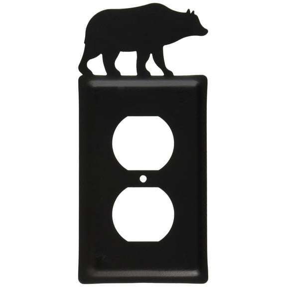 Village Wrought Iron Bear - Single Outlet Cover