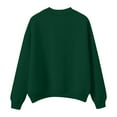 thumbnail image 5 of Stichou Womens Long Sleeve Sweatshirt Loose Fit Crewneck Solid Color Plain Pullover Tops for Fall Winter Outfits with Pockets Army Green S, 5 of 6