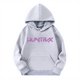 thumbnail image 3 of Moonsky Sudadera con capucha y cordón HUNTRX, estampado de grupo de chicas coreanas, jersey corto, suave y cómodo, top de manga larga para primavera y otoño. Gris 130, 3 of 4