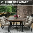 thumbnail image 6 of US Weight 22lb Cast Stone Patio Umbrella Base - Durable Weather-Resistant Wicker Pattern- Bronze, 6 of 6