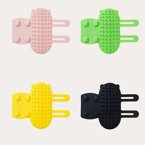 Cepillo anti-picazón para mascotas con 63 dientes de peine redondos para perros y gatos, herramienta de masaje y aseo, 1 unidad, 35 mm, negro Rkxzt
