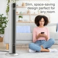thumbnail image 3 of Lasko 48" Oscillating Tower Fan with Fresh Air Ionizer and Remote Control, T48310, Gray, 3 of 12