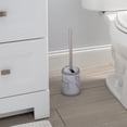 thumbnail image 4 of Bath Bliss Self Closing Lid Toilet Brush and Holder 2 Pack Replacement Brushes in Marble, 4 of 4
