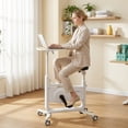 thumbnail image 3 of PAMINGONO Exercise Bike with Desk All-in- Desk Bike Stationary, Adjustable Resistance Indoor Workstation Bike 264 LBS Heavy Duty Magnetic Exercise Bike for Home Office, 3 of 8