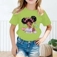 thumbnail image 2 of GDREDA Vêtements Fille Enfant Filles Mignon Mode Imprimé Col Rond Confortable T-Shirt à Manches Courtes Été Décontracté Ample T-Shirt Hauts T-Shirts pour Fille Vert Clair,12-14 Ans, 2 of 4