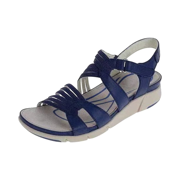 Zapatos de verano para mujer, sandalias de playa informales Retro con tacón de cuña para mujer Wmkox8yii nm9331