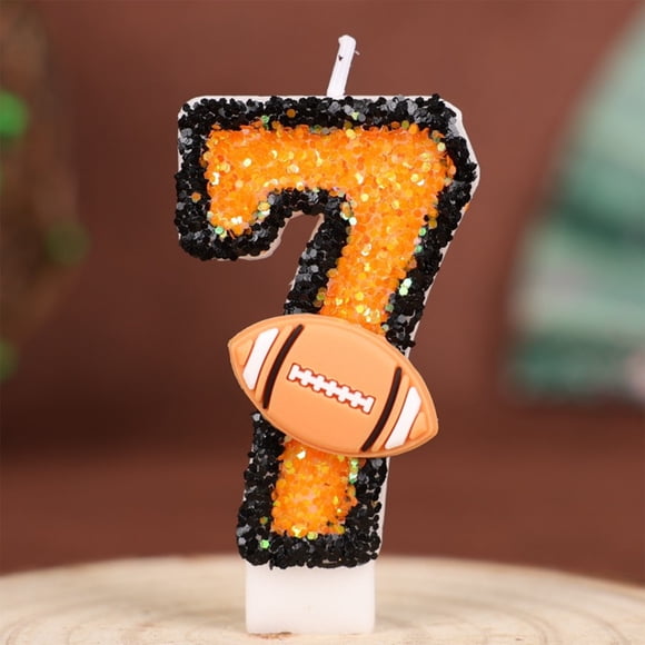 Velas de Cumpleaños con Números Romanos | Naranja | Estilo 7 | Material: Cera | 1 Unidad | 4 X 7 Cm | Ideales para Celebraciones