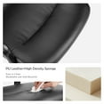 thumbnail image 4 of GIANNA Office Guest Chair, Bonded Leather Executive Side Chair， Reception Chair with Solid Metal Frame， Home Office Furniture，Black, 4 of 6