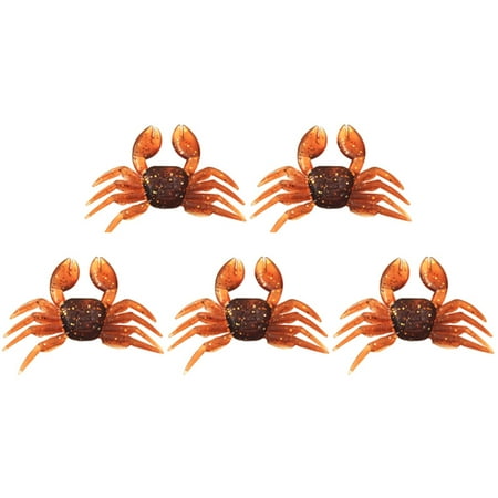 Fishing Gear 5Pcs 8cm Fishing Artificial Lifelike Lure Wobbler Crab Shaped Swim Bait Tackle Gift for Father Son Husband