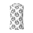 thumbnail image 6 of Lsque Black Squirrel Print Men's Cotton Blend Sleeveless Muscle Shirts (S-3XL)- Moisture Wicking, Odor Protection, UPF 30+,3X-Large, 6 of 8