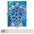 thumbnail image 4 of ARISTURING Turtle Swimming Flannel Blanket Gifts for All Seasons Soft Plush Blankets 60x80in, 4 of 6