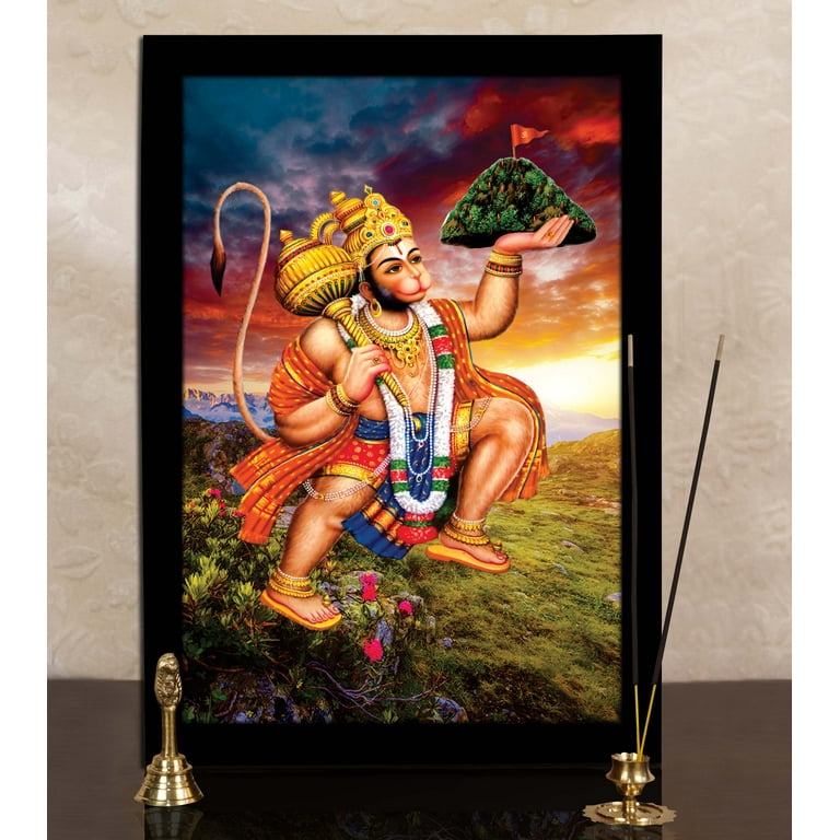 IBA Indianbeautifulart Hindu God Picture Frame Lord Hanuman