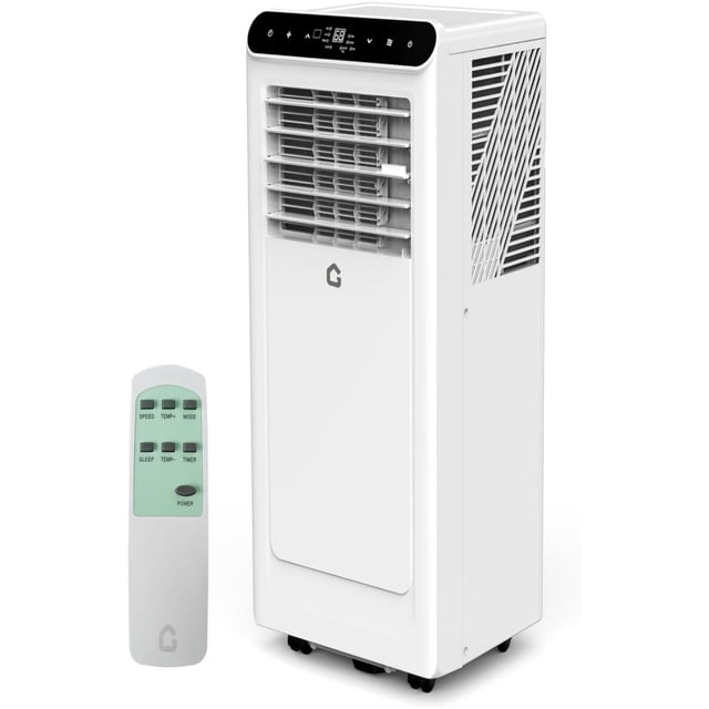 Ourlova 8000 BTU Portable AC Black Panel Smart Sleep Timer 350 Sq Ft