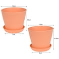 thumbnail image 6 of Hariumiu Garden 2Pcs Flower Pot with Saucer and Drainage Holes, PP Resin Plastic Flower Pots, Succulent Plants Pot for Balcony Garden, 6 of 11